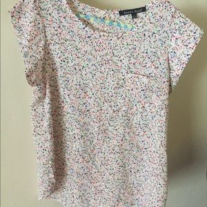 Multicolored blouse with front pocket
